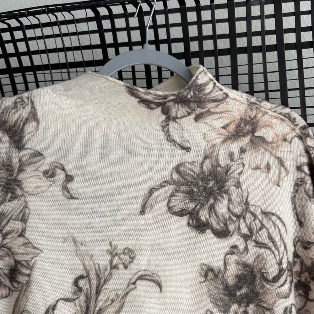 Anthropologie pilcro alani cashmere mock neck sweater angel motif print - Picture 3 of 12